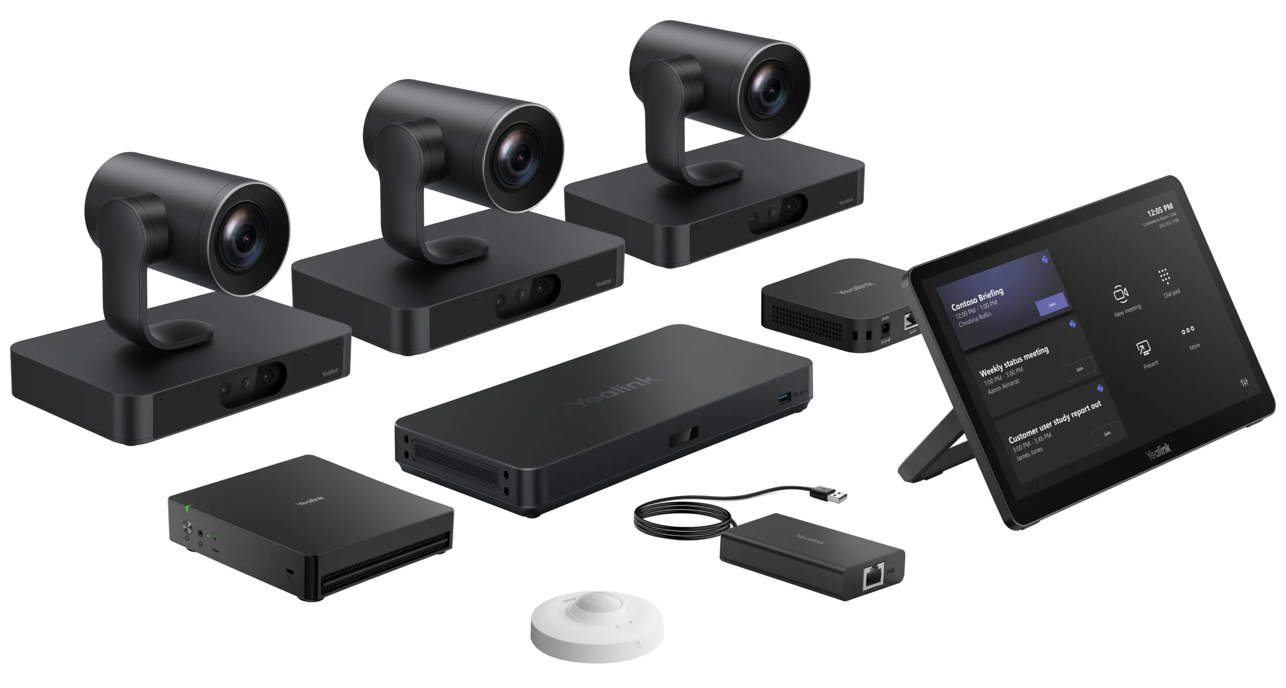 Yealink MVC S98 Microsoft Teams Rooms System (3x SmartVision 80 + MCoreKit-C5U + AV hub + BYOD extender)