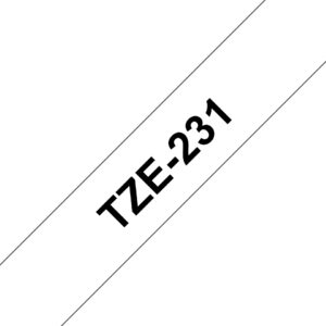 Brother Tape 12mmx8m Black/White