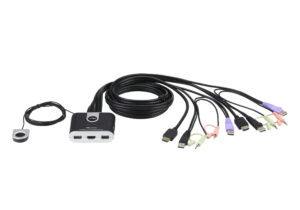 2-Port USB HDMI/Audio Cable KVM Switch (with Remote Port Selector)