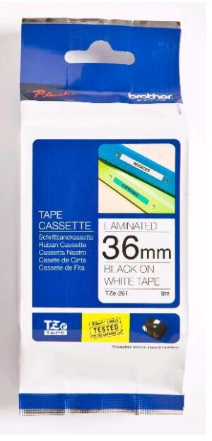 Brother Tape 36mmx8m Black/White