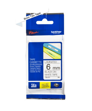 Brother Tape 6mmx8m Black/White