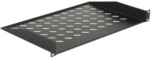 1U 19" D=300mm RACK MOUNT SHELF BLACK