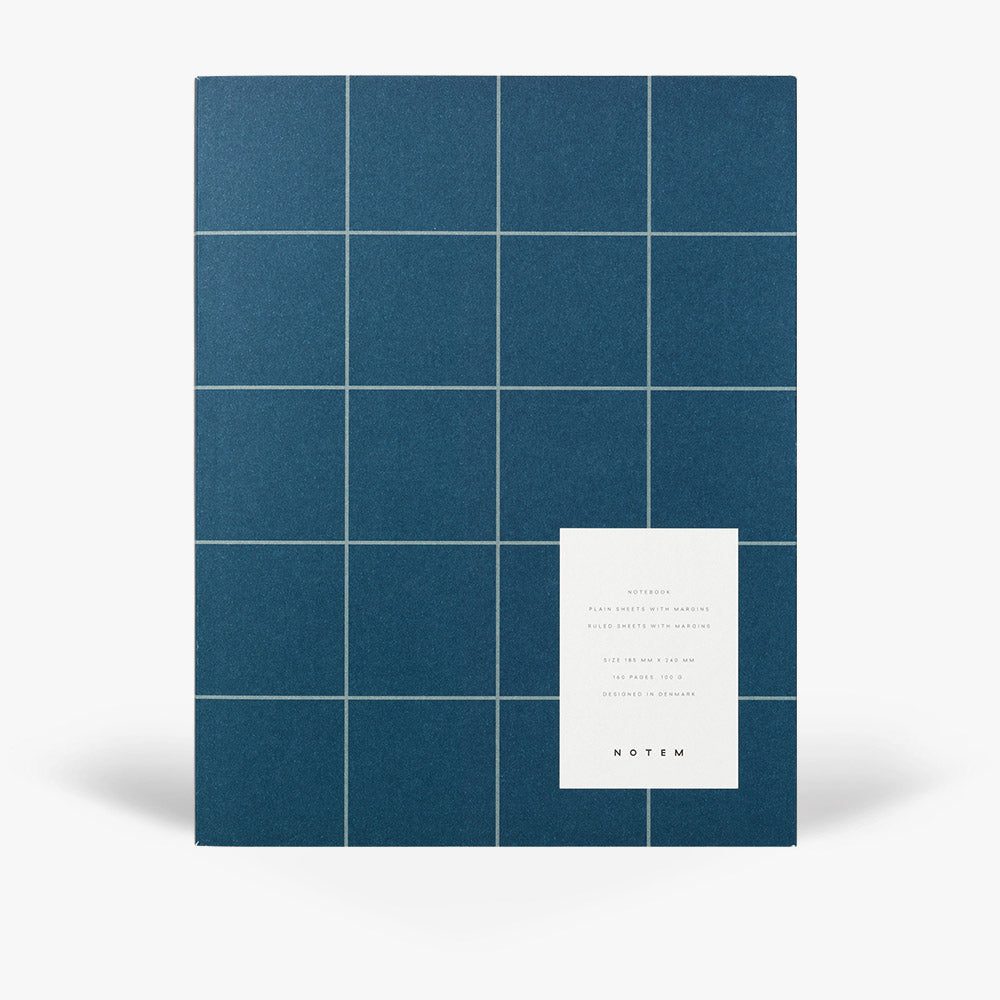 Notem Uma Flat Lay Notebook, Large – Dark Blue