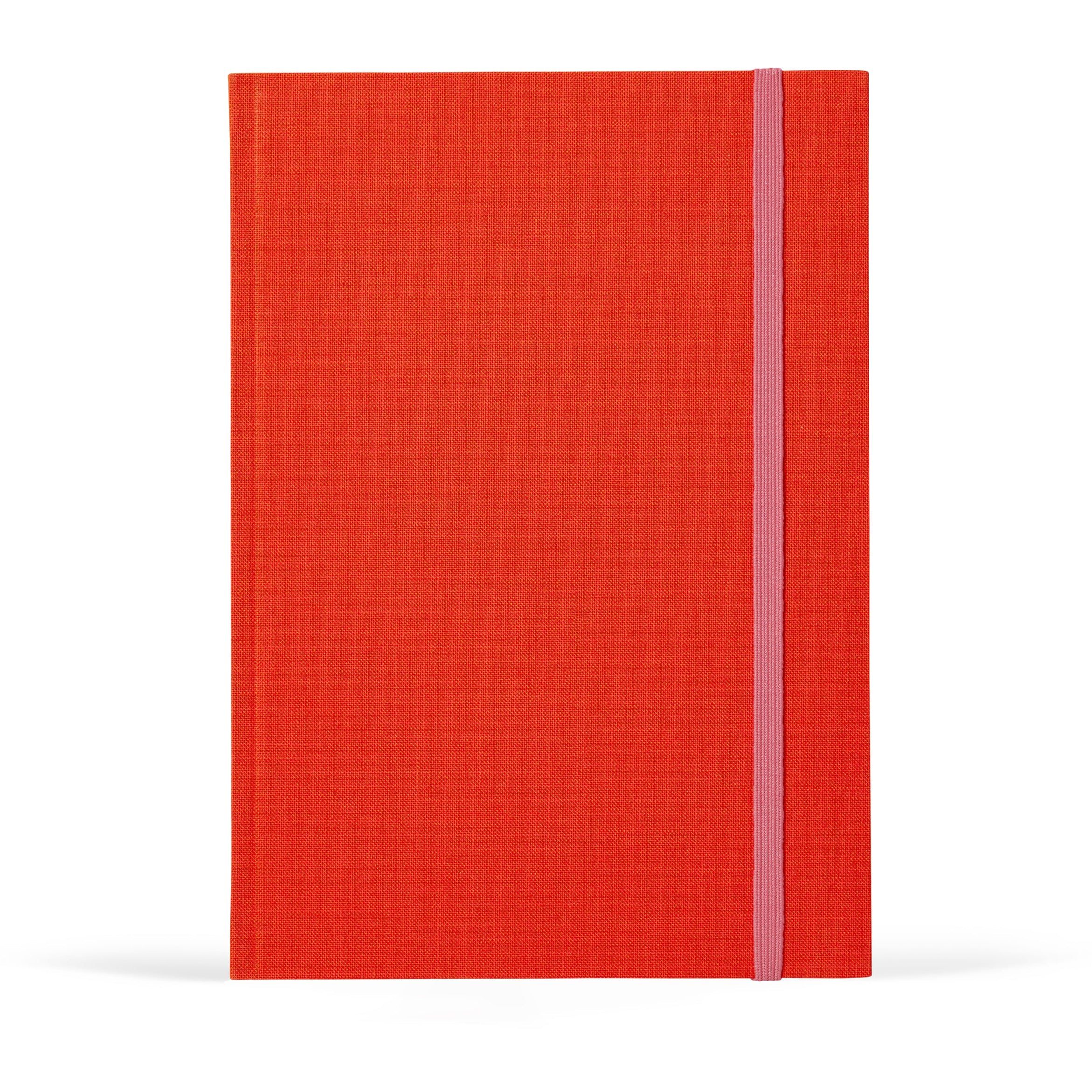 Notem Bea Notebook With Elastic Band, Medium – Bright Red