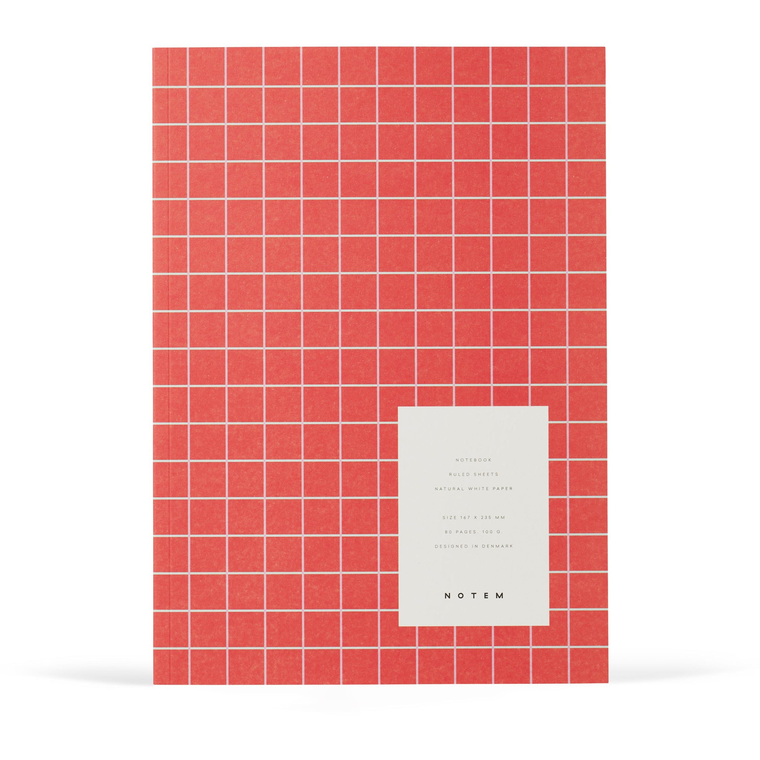 Notem Vita Softcover Notebook, Medium – Orange Grid